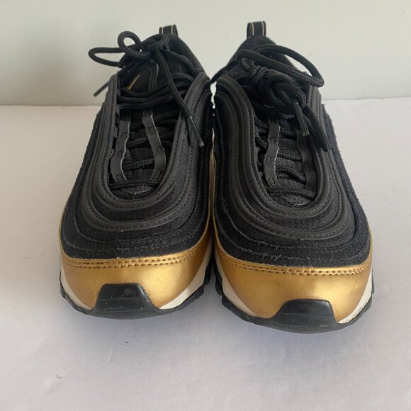 Nike Air Max 97 Black Metallic Gold (GS) Youth size 5.5 - Picture 3 of 5